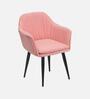 Lily Fabric Accent Chair In Pink Colour