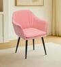 Lily Fabric Accent Chair In Pink Colour