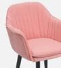 Lily Fabric Accent Chair In Pink Colour