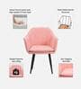 Lily Fabric Accent Chair In Pink Colour