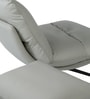 Lily Leatherette  Lounge Chair in Beige Colour With Foot Stool And Adjustable gear Back