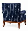 Lilya Teak Wood Arm Chair With Suede Fabric In Multicolor