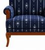 Lilya Teak Wood Arm Chair With Suede Fabric In Multicolor