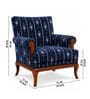 Lilya Teak Wood Arm Chair With Suede Fabric In Multicolor