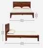 Lima Solid Wood King Size Bed In Honey Oak Finish