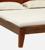 Lima Solid Wood Queen Size Bed In Honey Oak Finish