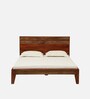 Lima Solid Wood Queen Size Bed In Honey Oak Finish