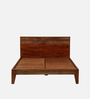 Lima Solid Wood Queen Size Bed In Honey Oak Finish