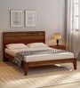 Lima Solid Wood Queen Size Bed In Honey Oak Finish