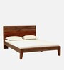 Lima Solid Wood Queen Size Bed In Honey Oak Finish