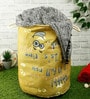Lime Green Polyester Slub 50 Ltr (1Pc) Laundry Basket with Lid