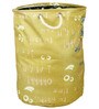 Lime Green Polyester Slub 50 Ltr (1Pc) Laundry Basket with Lid
