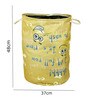 Lime Green Polyester Slub 50 Ltr (1Pc) Laundry Basket with Lid