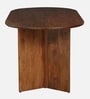 Limoges Mango Wood 6 Seater Dining Table In Mahogany Finish