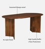 Limoges Mango Wood 6 Seater Dining Table In Mahogany Finish