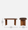 Limoges Mango Wood 6 Seater Dining Table In Mahogany Finish