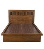 Lincoln Queen Size Bed with Storage in Walnut Finish
