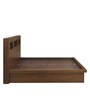 Lincoln Queen Size Bed with Storage in Walnut Finish
