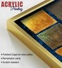 Line Art Golden Shapes Acrylic Framed Art Panel (Set Of 2)