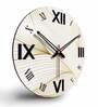 Line Waves  Wood Wall Clock In Gold