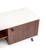 Linea Tv Unit In Smoked Walnut & Beige Finish
