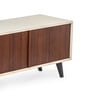 Linea Tv Unit In Smoked Walnut & Beige Finish