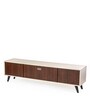 Linea Tv Unit In Smoked Walnut & Beige Finish