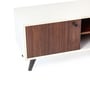 Linea Tv Unit In Smoked Walnut & Beige Finish