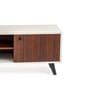 Linea Tv Unit In Smoked Walnut & Beige Finish