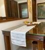 Linear Beige Cotton (72 x13) Inch Table Runner
