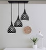 Linear Black (E- 27/ 12 Watt) Aluminium Cluster Hanging Light