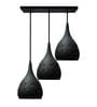 Linear Black (E- 27/ 12 Watt) Aluminium Cluster Hanging Light