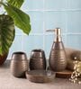 Linear Grey Ceramic (Set of 4) Bath Set