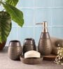 Linear Grey Ceramic (Set of 4) Bath Set