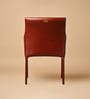 Linear Leather Arm Chair in Cognac Color