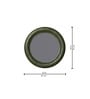 Linear Leather Round Mirror in Olive Green Colour