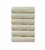 Beige Solid 500 GSM Cotton Face Towels (Set of 6)