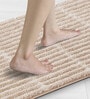 Linen Beige Polyester 24X16 Inches Anti-Skid  Bath Mat