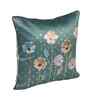 Blue Linen Flower Printed 16X16 Inches 2Pcs Cushion Covers