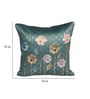 Blue Linen Flower Printed 16X16 Inches 2Pcs Cushion Covers