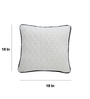 Linen Sand & Ivory 100% Combed Cotton Diamond 18X18 Inches Knitted Cushion Cover With Filler