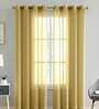 Linen Semisheer 5 Feet (Set of 2) Eyelet Curtains in Cream Color