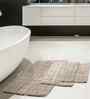 Linen Solid Cotton 20x31 Inches Anti Skid Bath Mat