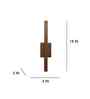 Lineo Wooden LED Wall Flush Mount Light (Brown)