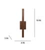 Lineo Wooden LED Wall Flush Mount Light (Brown)