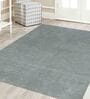 Grey Solid Wool 4 ft x 6 ft Hand Woven Carpet