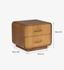 Linn Bedside Table In White Walnut Finish