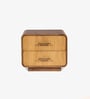 Linn Bedside Table In White Walnut Finish
