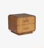 Linn Bedside Table In White Walnut Finish