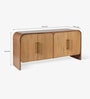 Linn Sideboard In Light and Dark Walnut Finish